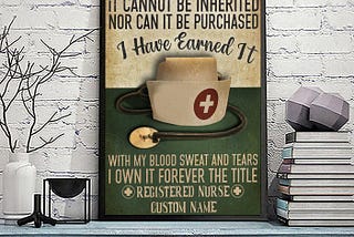 OFFICIAL Personalized custom name nurse it cannot be inherited nor can it be purchased canvas
