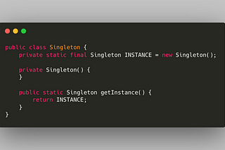 Singleton Design pattern in Java