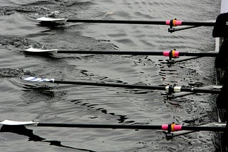Oars in the water