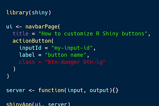 Customize Buttons in R Shiny