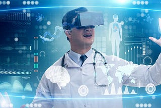 Doctor using VR technology.