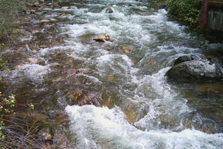 a rushing creek