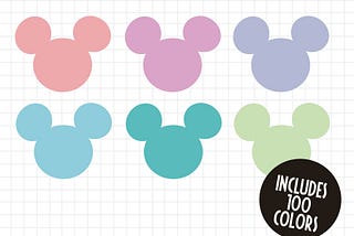 951 - Mouse head silhouette in 100 Different Colors EPS and PNG Format. Mouse head silhouette Vector.