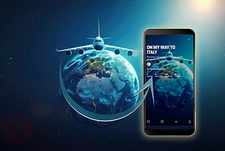 A world with an airplane and a Flipboard magazine
