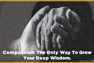 Only Way To Grow Your Wisdom. Compassion & Empathy.