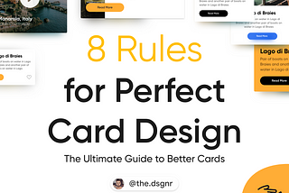 8 rules for a perfect card design