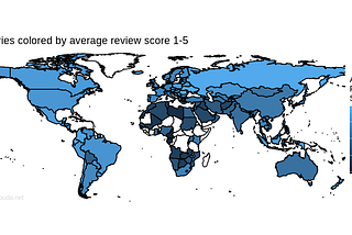 Top 10 Customer Friendly Countries based on Google Maps