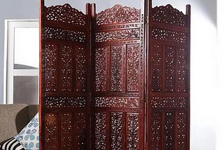 Classic Sheesham Wood Room Divider Design In Mysore