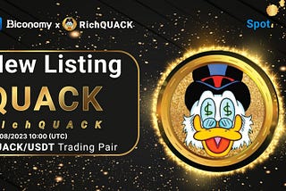 Biconomy is listing #RichQUACK ( $QUACK ) for Spot Trading!
