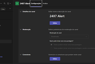 Configurar MS Teams para receber alertas do Site 24x7