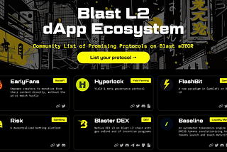 Blast L2 dApps Ecosystem