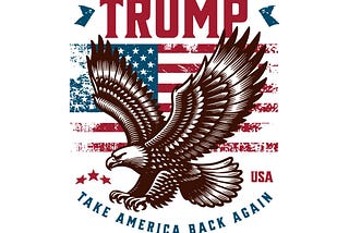 Free Eagle Trump Take America Back USA Flag SVG