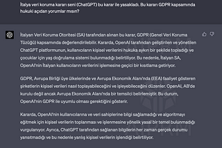 İtalya’nın ChatGPT’yi Yasaklamasını ChatGPT-4 Nasıl Değerlendiriyor?