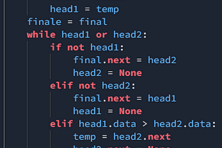 Hackerrank — Merge Sorted Linked list walkthrough #Python #Hackerrank