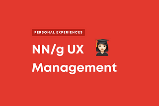 NN/g UX management courses