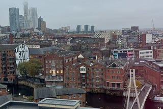 A landscape view of an urban environment in Leeds city