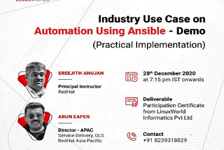 Industry Usecase on Automation using Ansible.