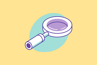 A graphic of a magnifying glass