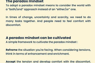 Paradox Mindset