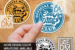 Cool Dads Club Sticker, Cool Dad Sticker, Retro Uncle Sticker, Laptop Sticker, Sticker for Laptop, Cool Dad Sticker, Cool Dad Club