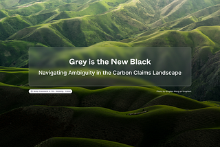 Grey is the New Black: Navigating Ambiguity in the Carbon Claims Landscape