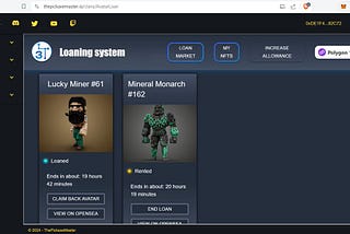 Avatar Loaning System