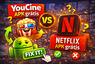 Youcine APK grátis vs Netflix APK grátis Guia completo