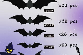 Transform Your Halloween Decor with 140PCS 3D Bat Stickers