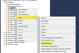 How to Migrate Database From Higher version to Lower version.