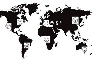 Social-emotional Map of the World