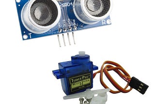 ultrasonic sensor with sg90 motor