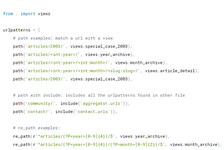 Django URLs detailed explanation