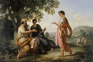 Socrates with a Disciple and Diotima, Franc Kavčič, circa 1810.