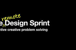 The ‘Remote’ Design Sprint