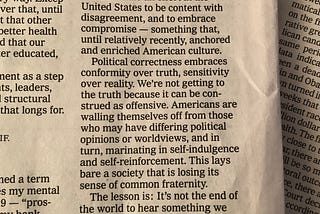 Letter to Editor: Political Correctness