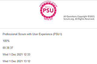 Passing the PSU I assessment with 100% — a retrospective