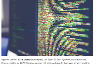 10-Best Python Certifications for 2020