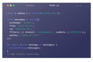 Celebrating the Tardis.dev & BitMEX partnership — getting started with historical datasets and API