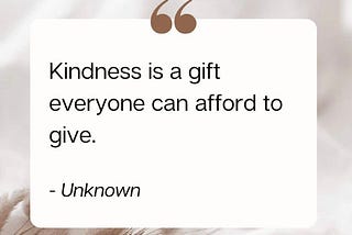 WHAT’S THE COST OF KINDNESS?