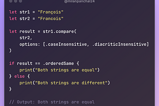 How to compare strings without case sensitivity in Swift