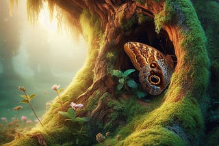 A Butterfly Playing Hide & Seek Under a Tree of Life