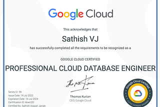 Notes from my Professional Cloud Database Engineer beta certification exam