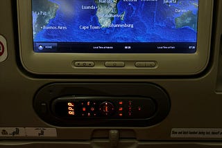 The flight path I took from Africa to Europe