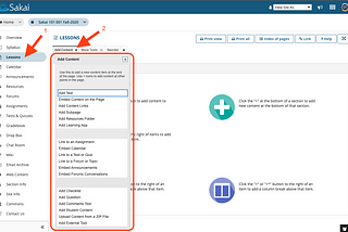 Sakai v20.1 LMS — Chapter 4: Lessons