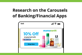 Research on the Carousels of Banking/Financial Apps