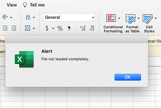 Excel Alert