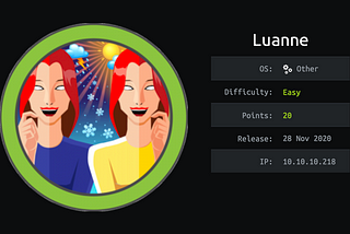 Luanne — HackTheBox Writeup