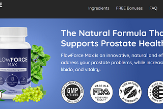 FlowForce Max Australia:– [Top Reviews] 100% Natural Health Product |Where To Buy?
