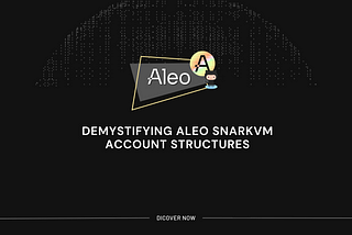 Demystifying Aleo snarkVM account structures