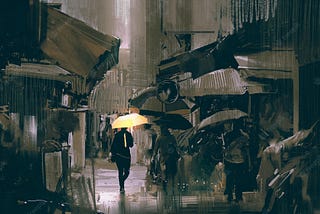 Rainy Day and Poor Me with Empty Pockets
